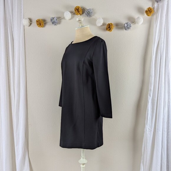 J. Crew Black Ponte Sheath Dress - Size Small - Picture 2 of 15